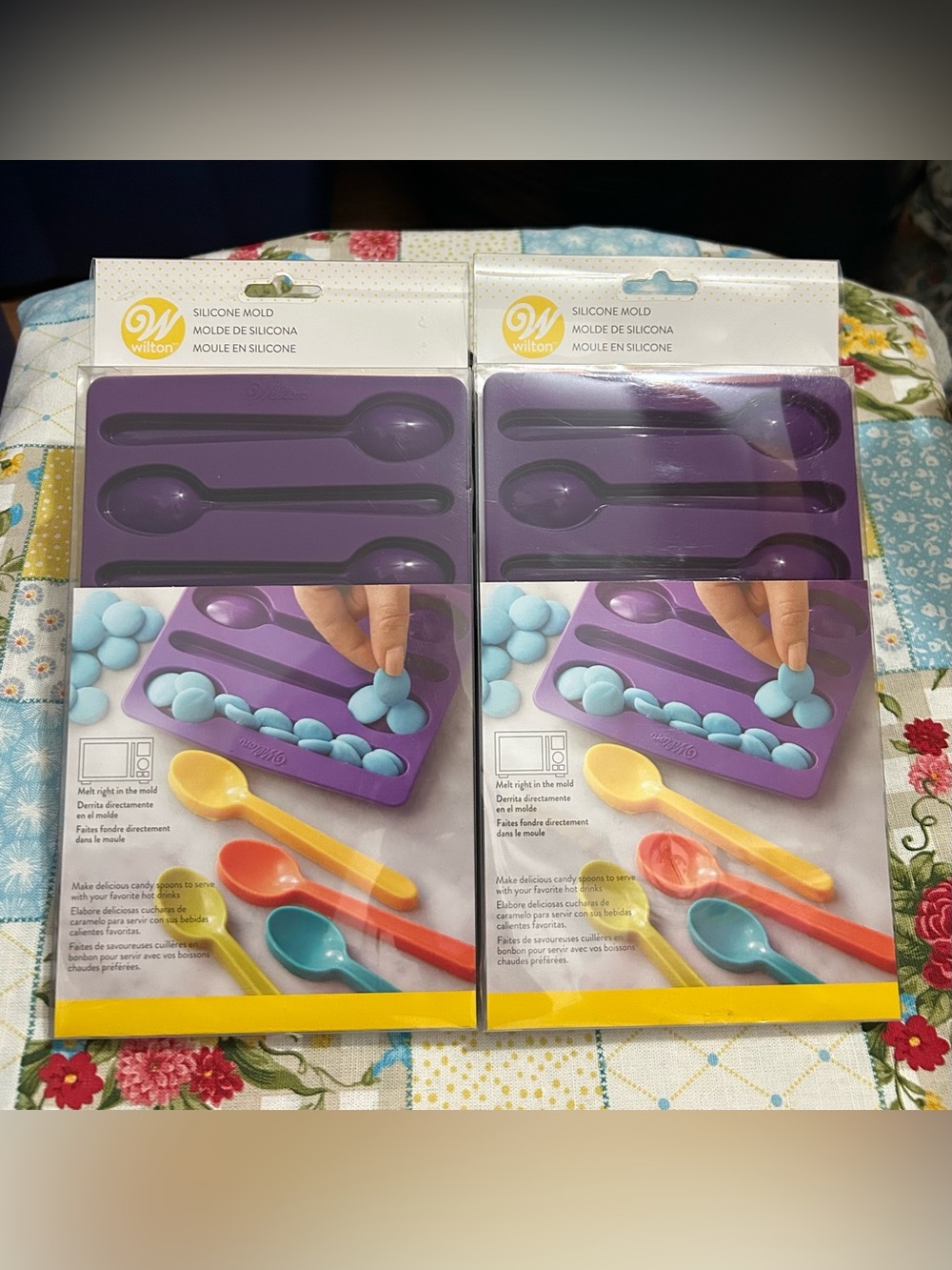 Wilton Purple Silicone Spoon Candy Mold Duo